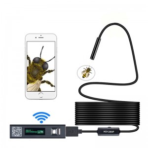 Trådløst endoskop 2,0 megapixel HD WiFi Borescope USB-interface vandtæt inspektion Snake Camerafor Android, iOS og Windows, iPhone, Samsung, Tablet, Mac